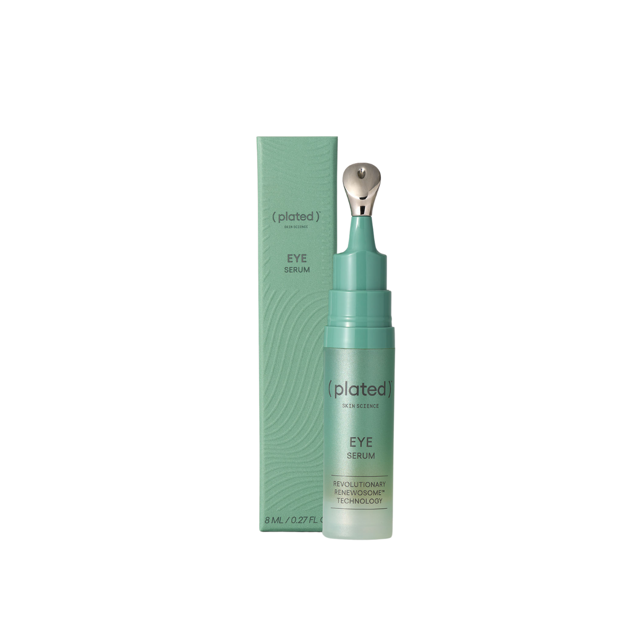 ( plated ) Eye Serum, a lightweight eye treatment designed to hydrate and refresh the delicate under-eye area.